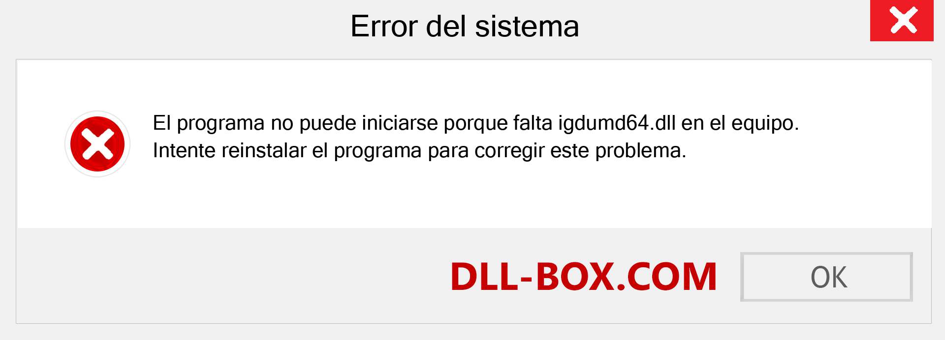 ¿Falta el archivo igdumd64.dll ?. Descargar para Windows 7, 8, 10 - Corregir igdumd64 dll Missing Error en Windows, fotos, imágenes